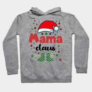 Christmas Mama Family Wife Santa Hat Hoodie